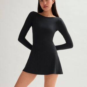 GF Collective Ava Long Sleeve Mini Dress - Black